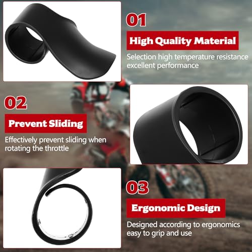4 Stück Motorrad Gasgriff Hilfe, Tempomat Motorräder Daumenstütze, Motorrad Gasgriffhilfe Gasgriffassistent für Meisten Motorradgriffe, Klemmbereich 30-35 mm, Motorrad Zubehör Accessoires