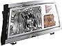 Evan-Fischer Headlight Assembly Compatible with 2008-2010 Dodge Dakota Halogen Black Interior Driver Side