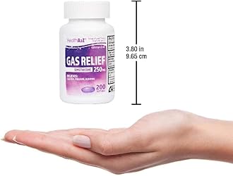 HealthA2Z® Gas Relief Simethicone 250mg | Fast Gas Relief | Relieve Symptoms Naturally (200 Softgels (Pack of 1))