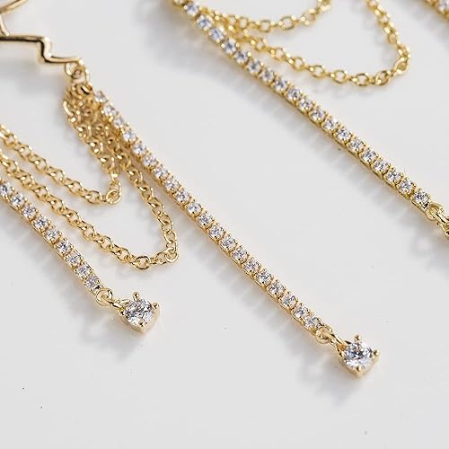 Miniatura 3 de Pendientes de perlas con borlas para mujer, aspecto dorado de niña con perlas, diseño único de moda, Zinc, Perla