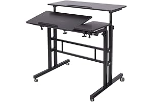 soges Mobile Adjustable Tiltable Standing Desk for Space-Savvy Home Offices
