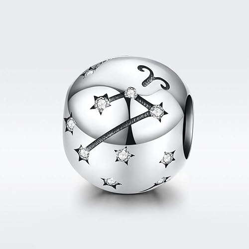 Miniatura 3 de Abalorio de constelación de plata de ley 925 con piedra natal para pulsera Pandora, regalo para aniversario, cumpleaños, Navidad