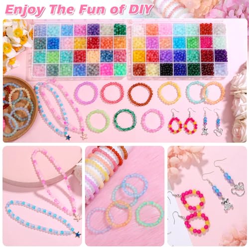 Shynek SK-GB-6-56 2800 6Mm Glass Beads For Bracelets, 56 Colors Crystal Beads thumb #5