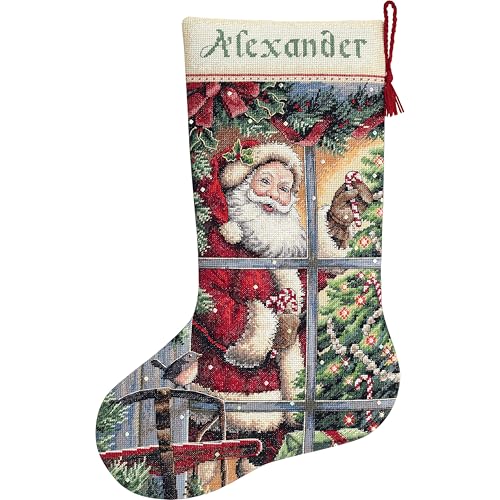 Dimensions 8778 Santa Claus Gold Collection Personalizable Counted Cross Stitch Christmas Stocking Kit thumb #5