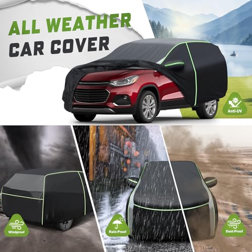 Image of Mixsuper Liner Car Cover for Chevrolet Chevy Trax 2013-2026, 7 Layers Waterproof Car Cover Accessories for Trax with Zipper Door, Windproof Straps, Reflective Strips, Anti-UV, All Weather