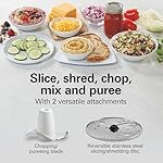 Hamilton Beach Food Processor & Vegetable Chopper for Slicing, Shredding, Mincing, and Puree, 10 Cups + Easy Clean Bowl Scraper, White and Stainless Steel (70733) - Image 3