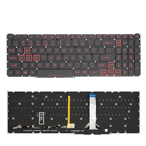 FDMOZRE US/RU/SP �o�b�N���C�g�L�[�{�[�h Acer�p Nitro 5 AN515-56 AN515-57 AN515-45 AN515-57-974Y 4 Helios 300 PH315-54 LG05P-N12B3L(�č����b�h���[�h��