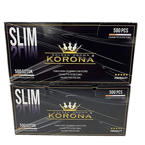 Korona Lot de 1000 tubes à cigarettes vides King Size