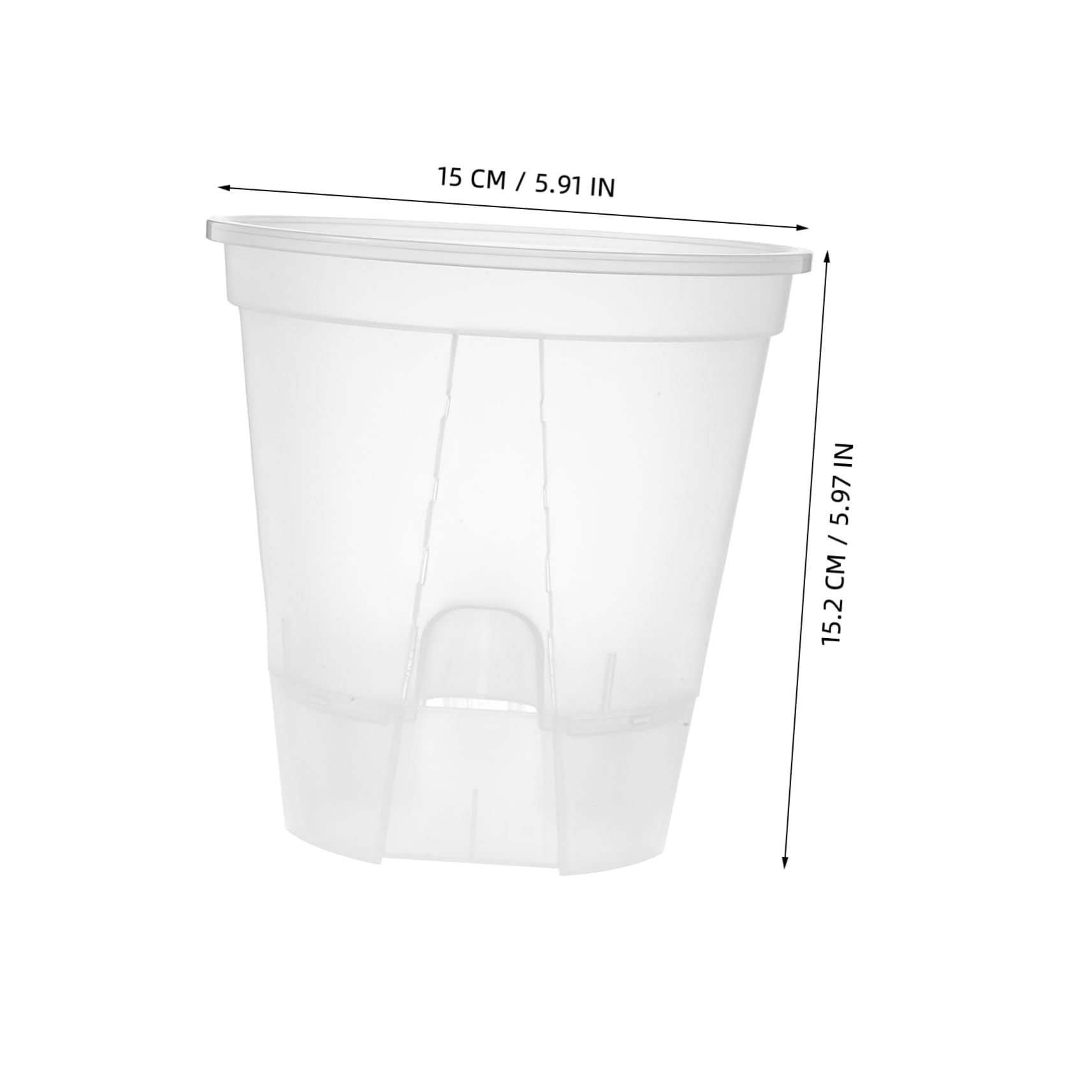 6pièces Pots De Fleurs Transparent avec Drainage Automatique Pots De Plantes pour Intérieur pour Orchidées Et Plantes Intérieur