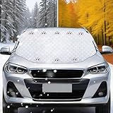 Protege Pare Brise Givre, Couverture Pare Brise Voiture, 4 Couches de Protection Pare Bris...