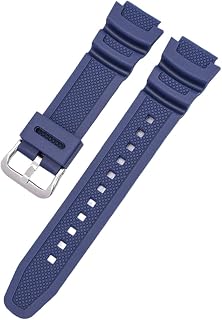 NEYENS Rubber Watch Strap for Casio AQ-S810W/S800W AE-1000W SGW-400H/300H/500H W-735H Siliconewatch Strap Black Pin Wrist Band Bracelet (Color : 26mm, Size : 18mm)