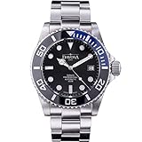 davosa ternos grün Super Leuchtkraft und leicht ablesbares Display – 42 mm kratzfestes Saphir-Kristall-Gehäuse, leuchtende Zeiger und Marker, verstärkt mit SuperLumiNova-Pigment. Hochwertige Armbanduhr aus massivem Metall