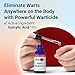 Liquid Wart Remover with 10% Salicylic Acid, Tea Tree & Cedar Leaf Oil - Max Strength Genital & Plantar Wart Treatment for Feet, Hands & Body - Made in USA - Freeze Off Alternative - 1 Fl Oz Dropper