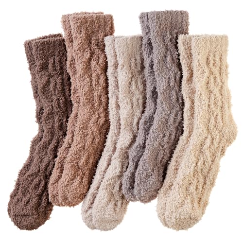 Image of DoSmart Fuzzy Socks For Women Slipper Warm Fluffy Soft Winter Cozy Plush Cabin Sleep Christmas Home Socks