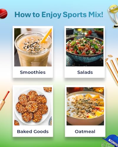Image of True Elements Rs By Sports Mix Pack Of 2 (125Gm * 2) - Pumpkin Seeds, Sunflower Seeds, Flax Seeds & Cranberries | Trail Mix | 25G Protein | Seeds Mix For Eating | Mixed Seeds & Berries | 250Gm