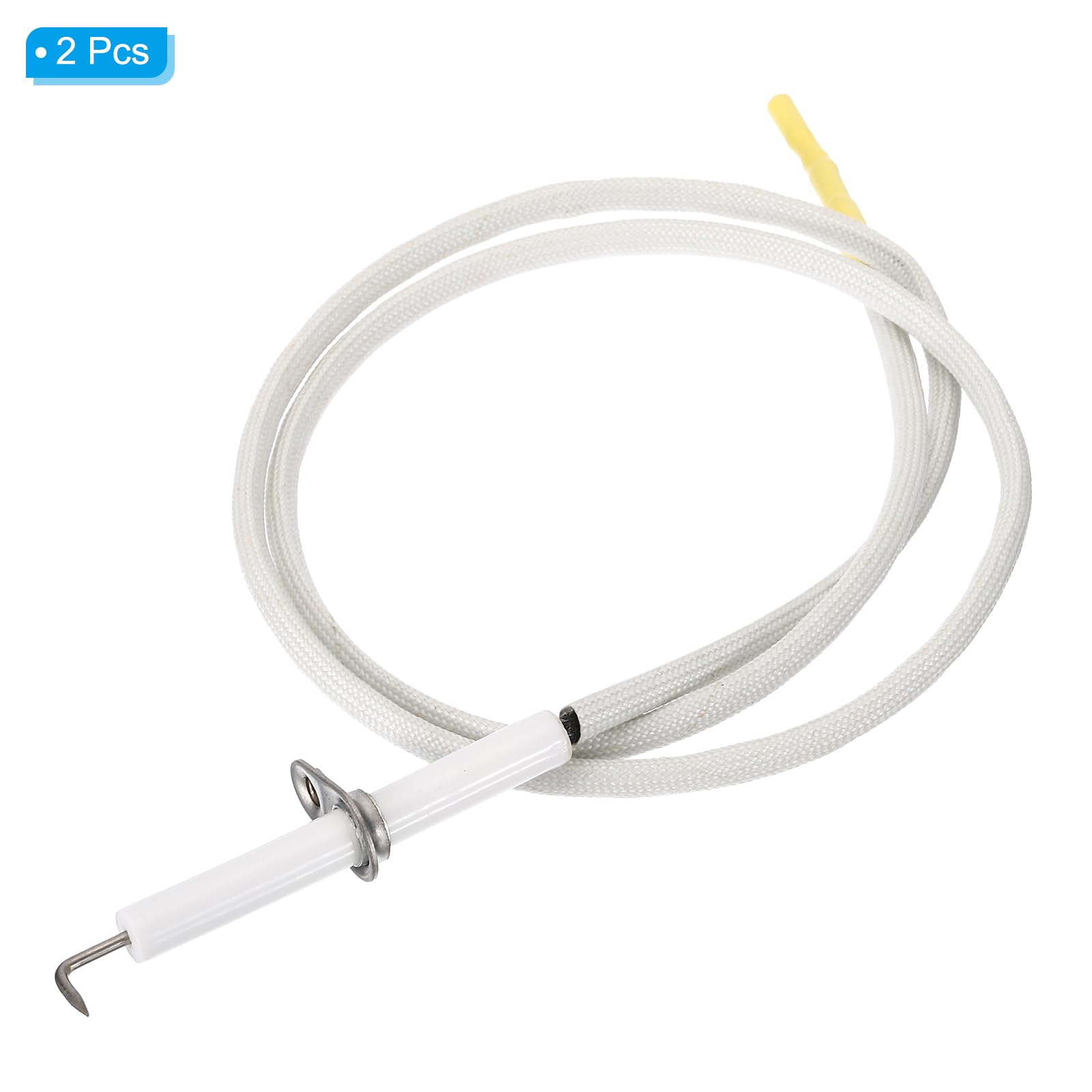 PATIKIL Elettrodo Accenditore In Ceramica Con Filo 70cm Per Barbecue E Griglie A Gas - 2 Pezzi - Connettore 2.8x0.5mm - 5