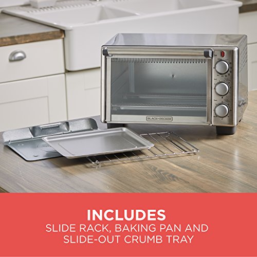 BLACK+DECKER 6Slice Convection Countertop Toaster Oven, Stainless