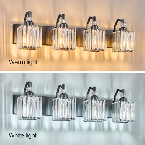 4-Light-Bathroom-Vanity-Light-Modern-Vanity-Light-Black-Bathroom-Light-Fixtures-Over-Mirror-Crystal-Bathroom-Vanity-Lighting-Fixtures 4 Light Bathroom Vanity Light Modern Vanity Light Black Bathroom Light Fixtures Over Mirror Crystal Bathroom Vanity Lighting Fixtures