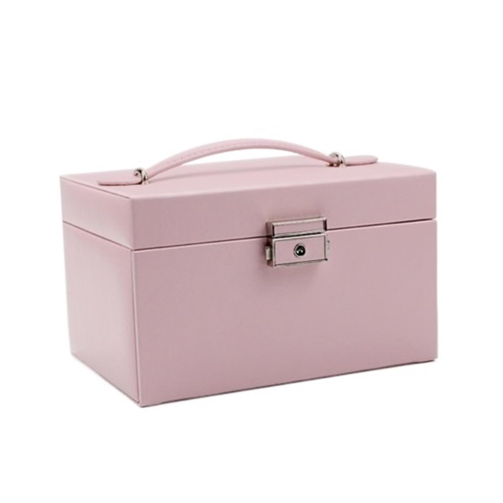 Portagioie Organizzatore di gioielli Portagioie da tavolo multistrato Cassetto in pelle Orecchini di grande capacità Collana Organizer for trucchi Adatto per Riporre Orecchini/Anelli ( Color : Pink ,