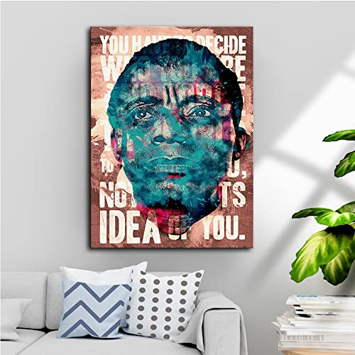 James Baldwin Poster, Decide Who You Are, James Baldwin Quote Poster Wall Art, African American Art, Black History, Motivational Quotes, Wall Decor (12X18Inch No Frame) #TOP3