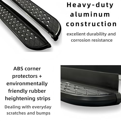 Estribos laterales para Acura RDX 2013-2018 aluminio negro miniatura 3