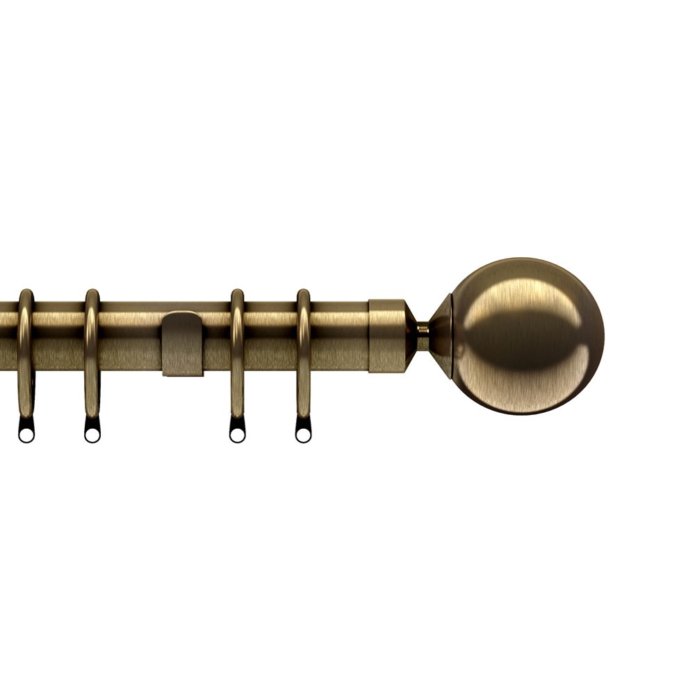 Speedy Antique Brass 150 Cm 28 Mm Nikola Fixed Pole Set,