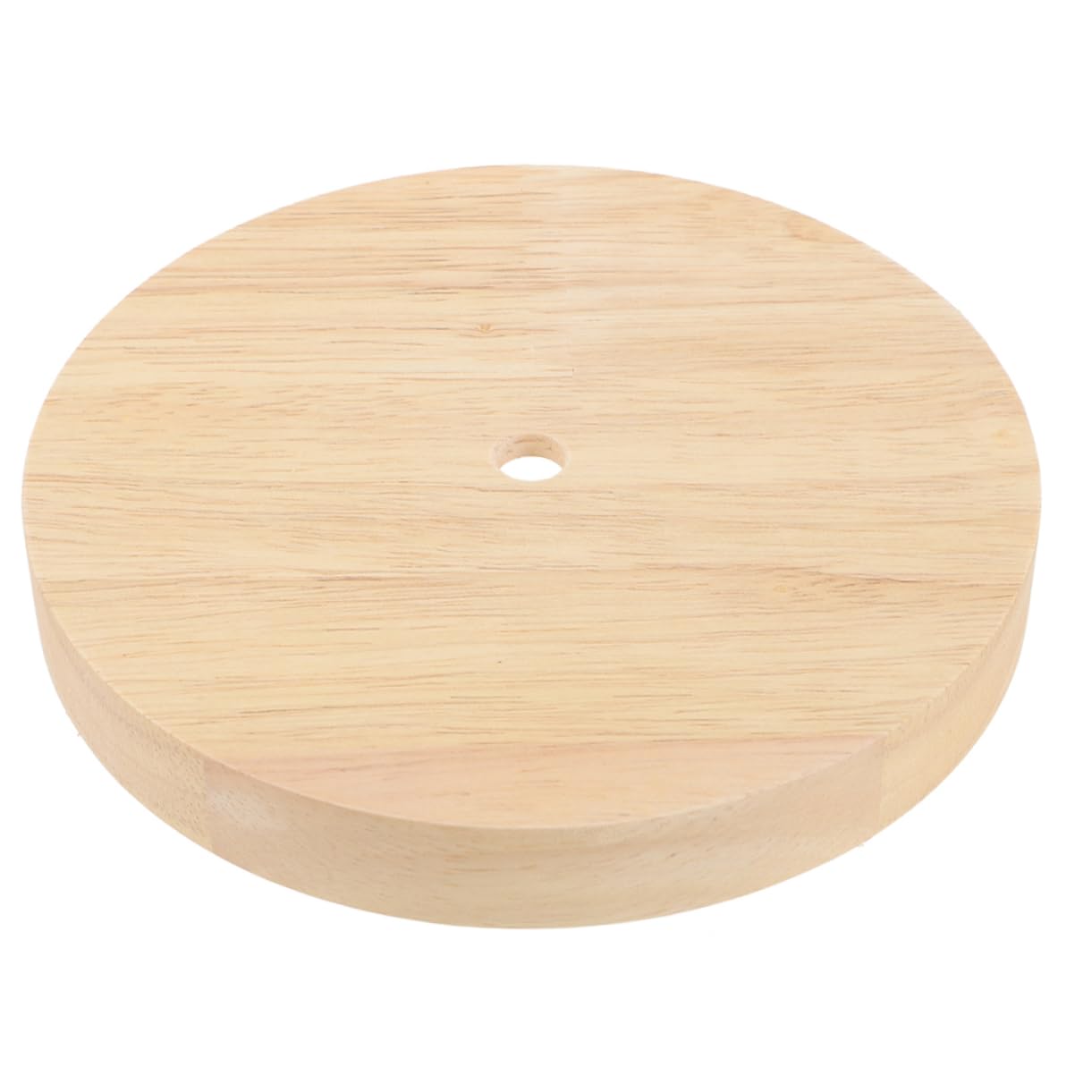 BESTonZON Solid Wood Table Lamp Base Only Round DIY Replacement for Desk Lamps Easy to Install for Study Room or Office Lighting