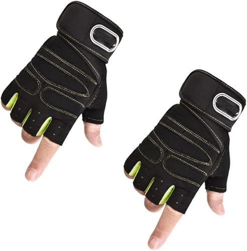 Miniatura 6 de Kisangel 3 Pairs Powerlifting Gloves Gym Gloves for Men Guantes para Gym Hombre Fitnesss Half-Finger Gloves Bike Gloves Workout Gloves for Men