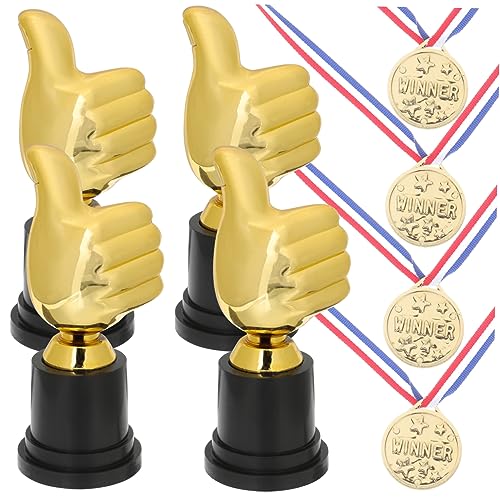 Toddmomy 1 Conjunto Conjunto De Medalha De Troféu Colares De Medalha Troféu De Recompensa Troféus De