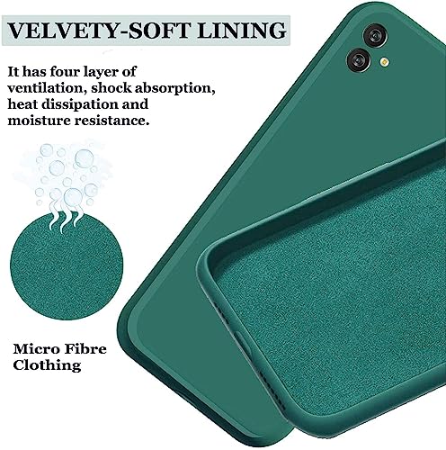 Image of A rtistque Liquid Silicone Back Cover Case for Samsung Galaxy M04 / Samsung Galaxy F04 / Samsung Galaxy A04e Shockproof TPU Soft Flexible with Camera Protection - Green