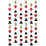 Amscan Casino String Hanging Party Decoration (Pack of 6), Multicolor, 7'