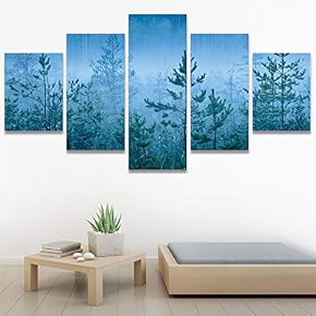 SIGNWIN 5 Panel Canvas Wall Art Modern Art...