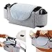 Baby Buggy Organizer Baby Passeggino Carrozzina Portaborse Borse Mummy Bag Organizer universale con 2 portabottiglie Tasche (grigio)