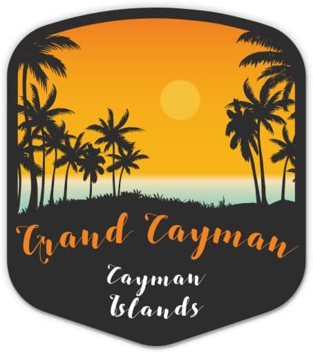 Squiddy Grand Cayman Cayman Islands - Vinyl Sticker Decal for Phone, Laptop, Water Bottle (3" Tall)