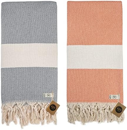 KZY LONDON Beach Towel - Large Turkish Beach Towels for Camping, Swimming, Bath, Gym, Picnic - Quick Dry, Super Absorbent, Lightweight, Compact Cotton Hammam Towels for Adults, Men, Kids (Blue, 1)