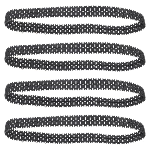 FRCOLOR 4 Piezas Orugas de Goma para Tanque de Control Remoto DIY de Resistentes y Antideslizantes para Modelos de Robot y Vehículos de Orugas