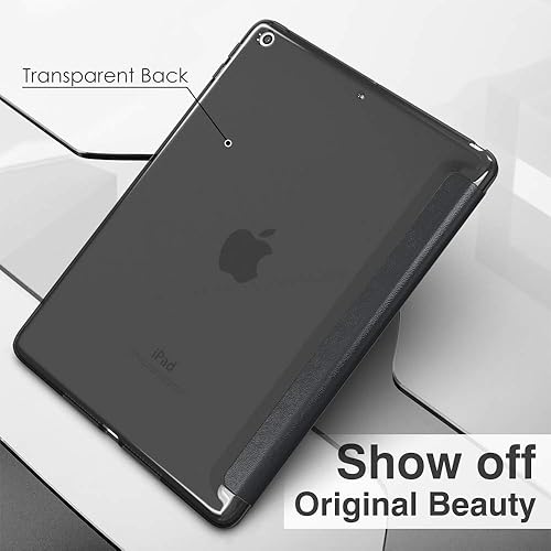 Miniatura 9 de MoKo Funda para iPad de 987 generación (202120202019), funda protectora de TPU suave translúcida esmerilada con soporte para iPad de 10.2 pulgadas,