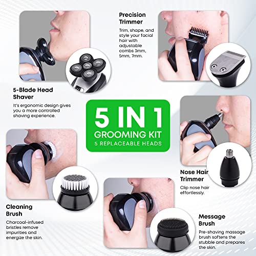 Head Shavers For Bald Men, Electric Shavers For Bald Head Cordless, Bald Head Shavers For Men, Men's Electric Shaver, Rechargeable Rotary Shaver For Men, Waterproof Rotary Shaver Grooming Kit #TOP2