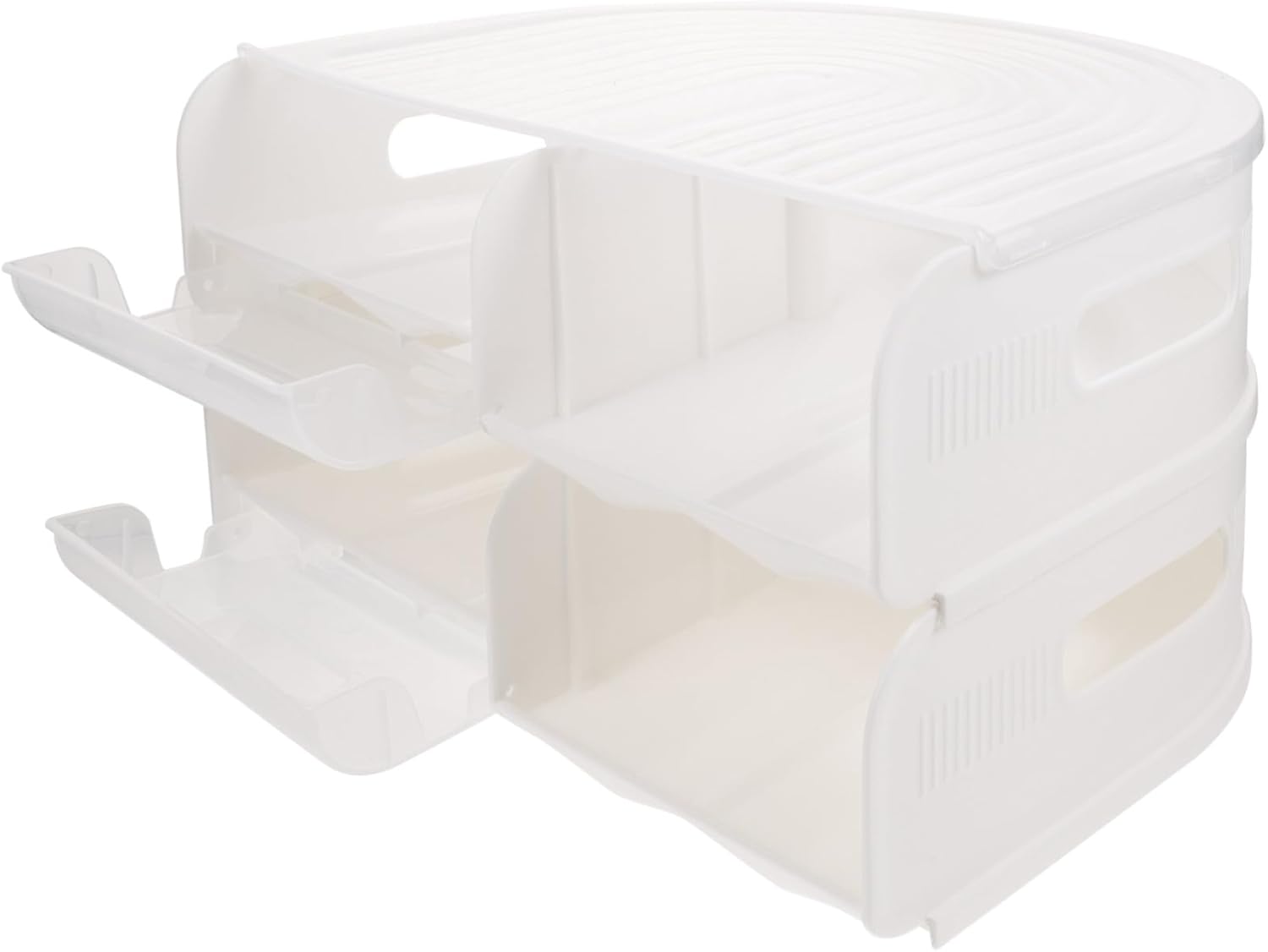 Gadpiparty Automatic Rolling Egg Storage Box with Lid Multi-layer Egg Holder for Refrigerator with Quick Access