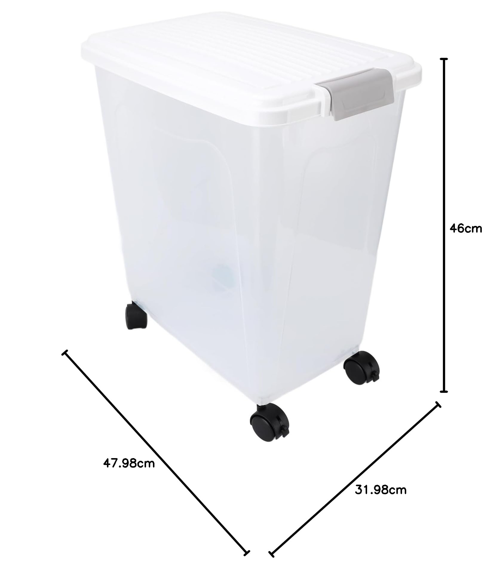 Qcwwy Contenedor Grande de Almacenamiento de Alimentos Contenedor de Arroz de 30 Kg Hermético para Arroz, Cereales, Harina, Avena, Plástico Libre de Bpa, Organización de Despensa, Recipiente para
