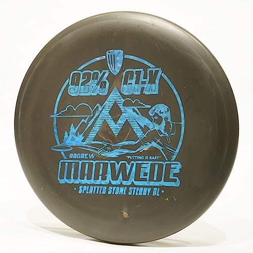 Dga Andrew Marwede Splatter Stone Steady Bl Putter & Approach Golf Disc, Pick Your Disc 170-172G Black W/Metallic Blue Shatter Foil #TOP21