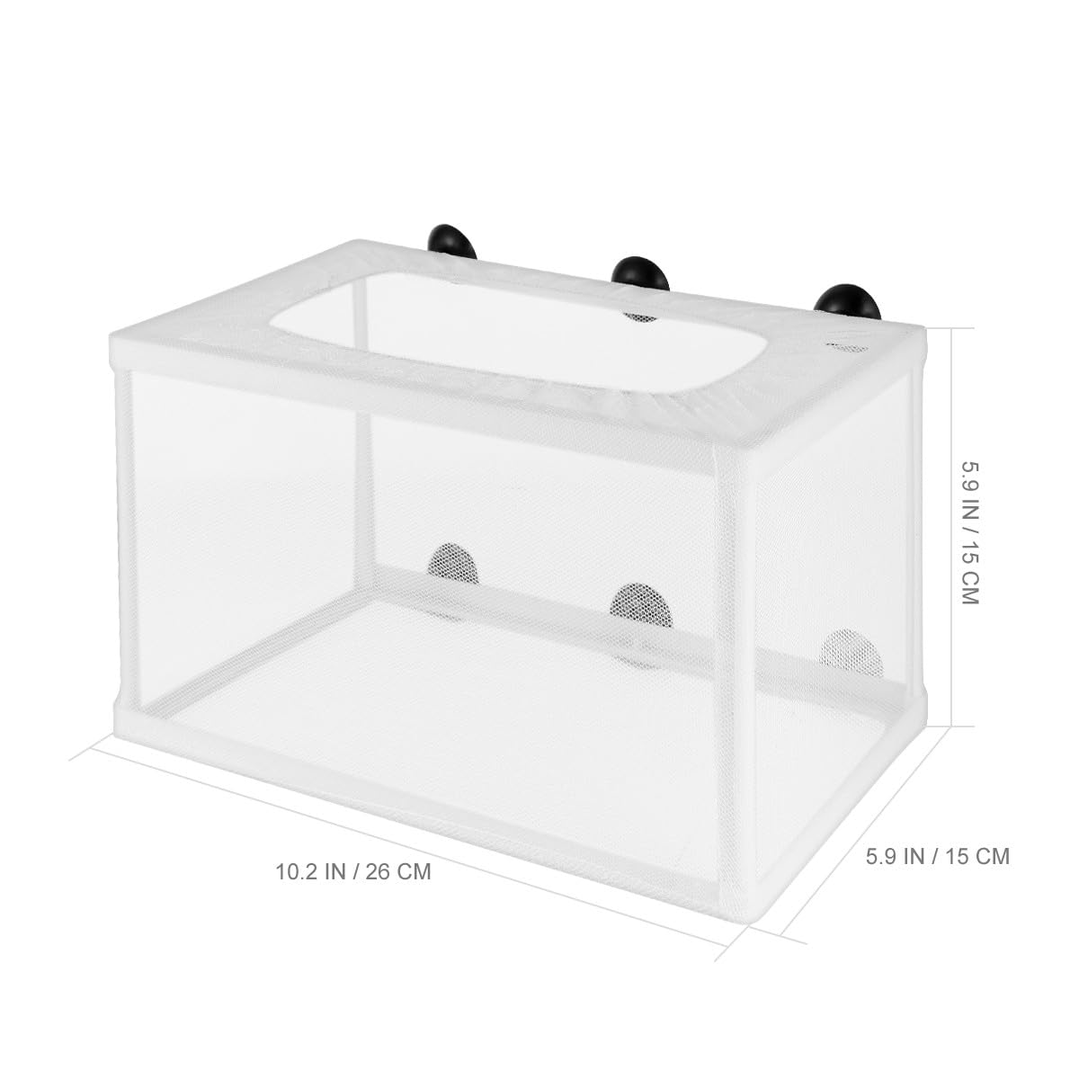 Aquarium Isolation Box Large Fish Breeding Box with Suction Cup Fish Nursery Net for Tank Fry Hatchery Divider - Image 3