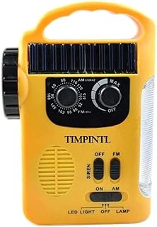 Emergency Weather Radio, Emergency Radio Solar Crank Portable Radio, Hand Crank Radio Hiking, with USB Rechargeable Phone Charger and Flashlight, Portable Wind Up Solar Emergency Weather