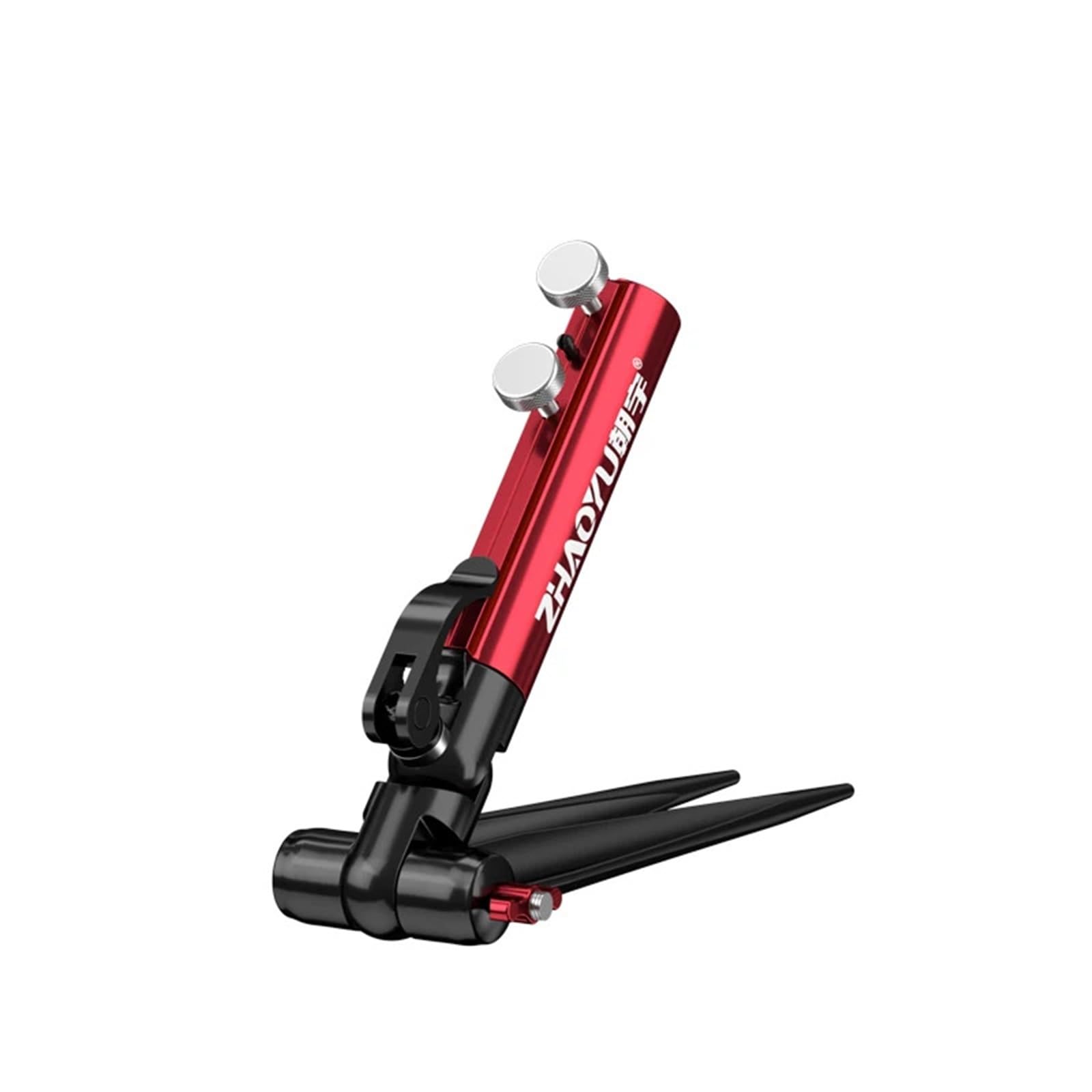 XCTDSVAH Rod Rests Fishing 2.4mStainless Steel Fishing Rod Bracket, Carp Pedestal, Thickened Telescopic Holder(Red base)