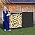 LOENIY 8ft Firewood Rack Outdoor with Waterproof Widened Cover, Heavy Duty Firewood Holder includes 2 Lateral Rods, Powder-coated Wood Rack with Carrier Bag, Firewood Storage Rack