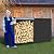 LOENIY 8ft Firewood Rack Outdoor with Waterproof Widened Cover, Heavy Duty Firewood Holder includes 2 Lateral Rods, Powder-coated Wood Rack with Carrier Bag, Firewood Storage Rack