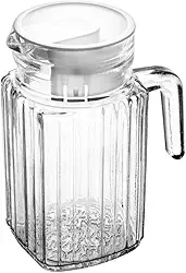 LYOR - Jarra Porta de Geladeira de Vidro com Tampa em Plástico Branca 650ml