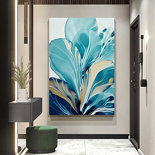 Peinture murale fleur grande feuille art abstrait décoration maison 60x80