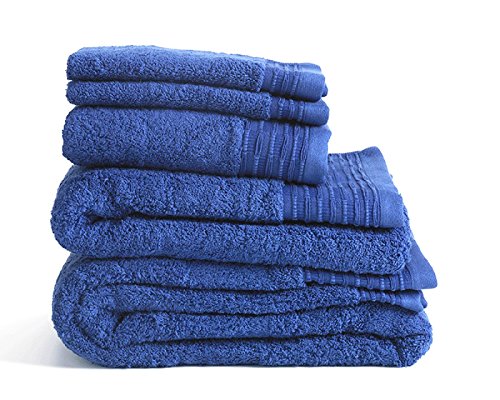 Jasmin Elinor Blue Luxury Supreme 600 Gsm 100% Egyptian Cotton Hotel Quality Towels (Hand Towel, )