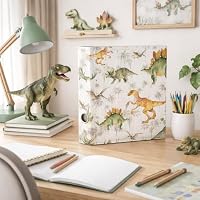 Friendly Fox Dino Ordner A4 bunt, Aktenordner Kinder Ringordner, Ordner A4 bunt mit Hebelmechanik, Niederhalter und Griffloch für Jungen und Mädchen – Ansicht 5